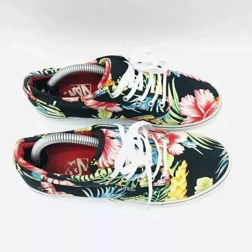 Vans Shoes Womens Size 6 Colorful Floral Off The Wall Sneakers Hawaiian Tropical - Picture 2 of 11